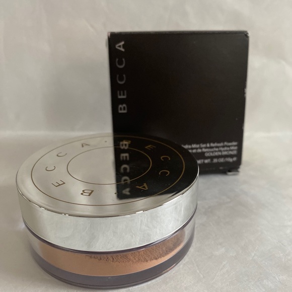 BECCA Cosmetics Hydra-Mist Set & Refresh Powder Golden Bronze $39 0.35oz - Picture 6 of 9